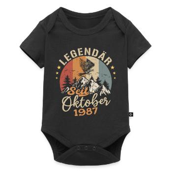 Legendär seit Oktober 1987 - 1987 - Baby Premium Kurzarmbody - Schwarz - Vorne