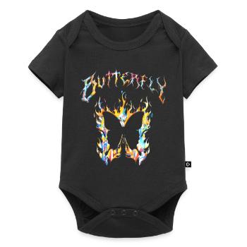 Butterfly insect butterfly nature summer colorful art - Baby Premium short-sleeve bodysuit - black - Front