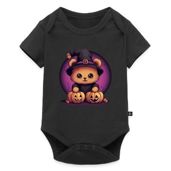Halloween Teddy Bear - Baby Premium short-sleeve bodysuit - black - Front