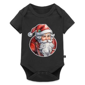 Santa Claus - Traditional and Watercolor - Baby Premium short-sleeve bodysuit - black - Front
