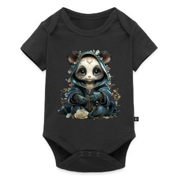 Panda Fairy the Mystical Oriental Panda Bear - Baby Premium short-sleeve bodysuit - black - Front