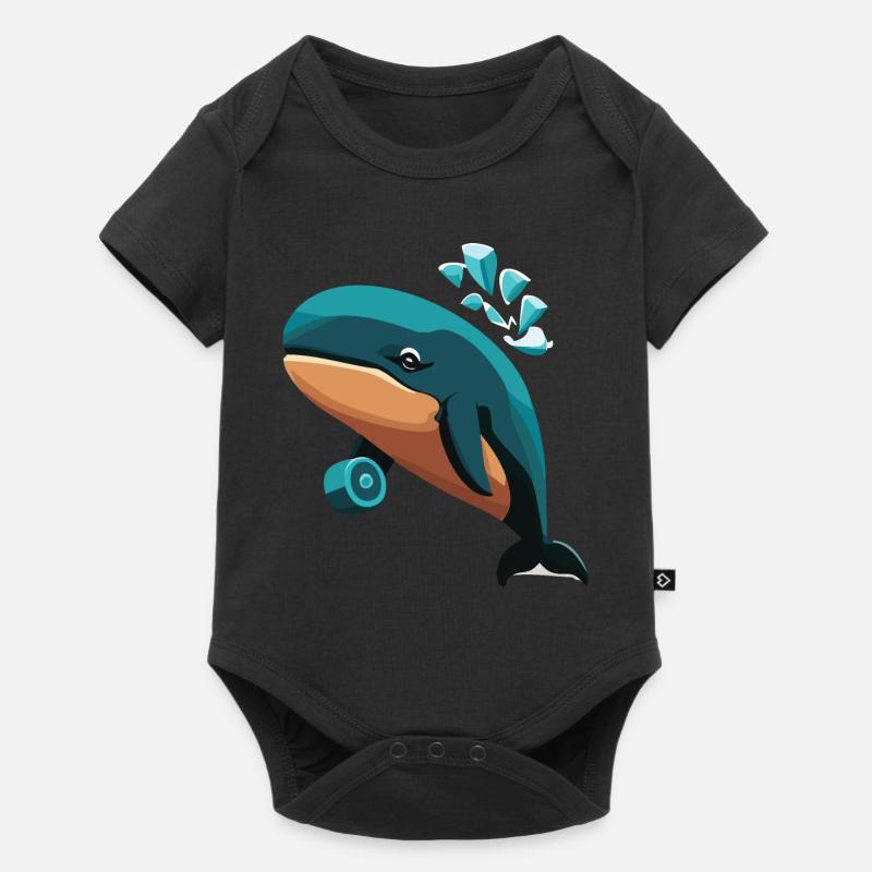 baleine - Body à manches courtes Premium Bébé - noir