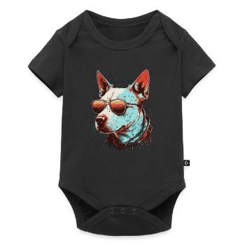 Cool English Bull Terrier - Baby Premium short-sleeve bodysuit - black - Front