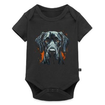 Great Dane - Baby Premium short-sleeve bodysuit - black - Front