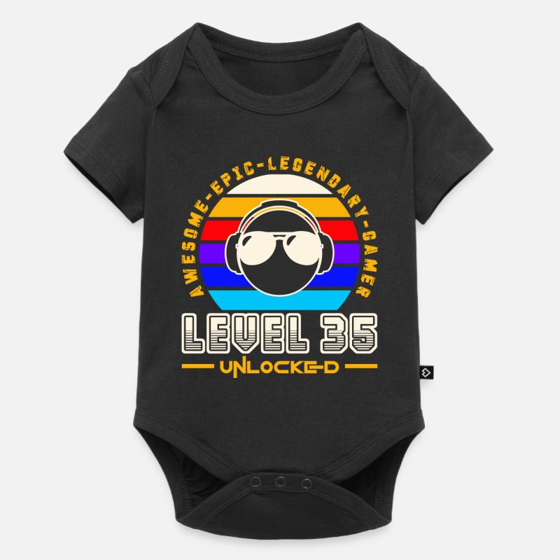 Level 35 - Body à manches courtes Premium Bébé - noir