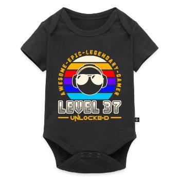 Level 37 - Baby Premium short-sleeve bodysuit - black - Front