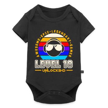 Level 18 - Baby Premium short-sleeve bodysuit - black - Front