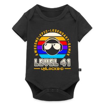 Stufe 41 - Baby Premium Kurzarmbody - Schwarz - Vorne