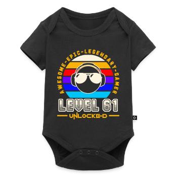 Level 61 - Baby Premium short-sleeve bodysuit - black - Front
