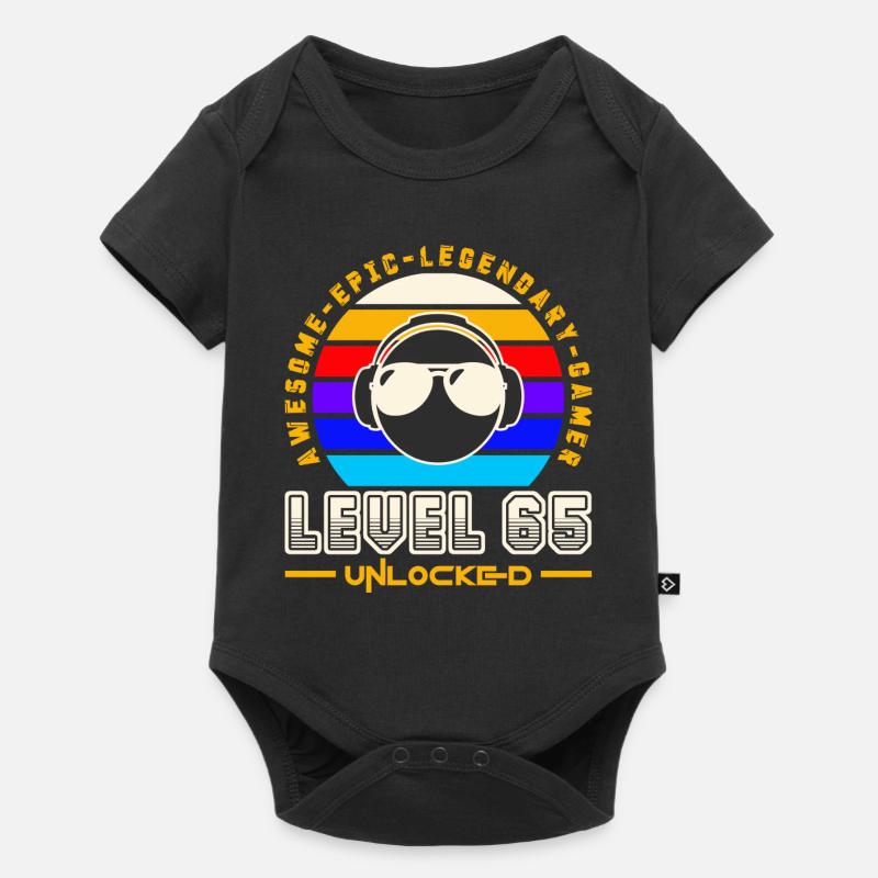 Level 65 - Body à manches courtes Premium Bébé - noir