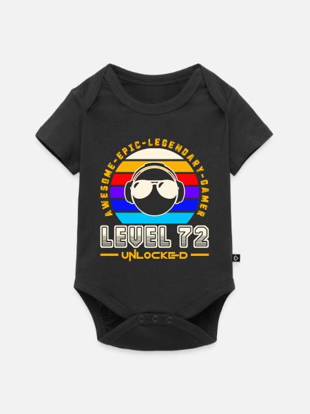 Stufe 72 - Baby Premium Kurzarmbody - Schwarz