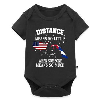 Distance Means So Little When Someone Means Much - Body à manches courtes Premium Bébé - noir - Devant