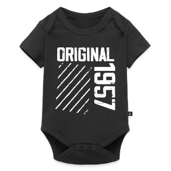 Original 1957 67e Anniversaire Cadeau Retro - Body à manches courtes Premium Bébé - noir - Devant