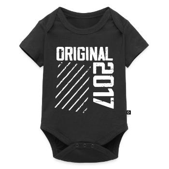 Original 2017 7th Anniversary Retro Gift - Baby Premium short-sleeve bodysuit - black - Front