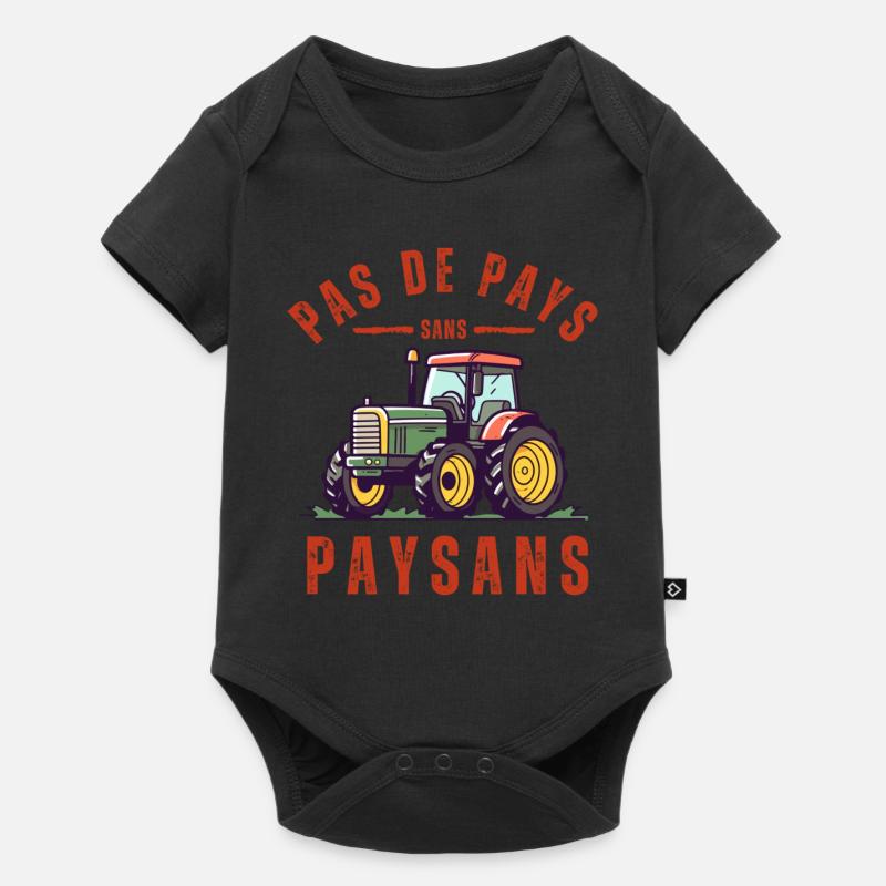 Pas de pays sans paysans - Body à manches courtes Premium Bébé - noir