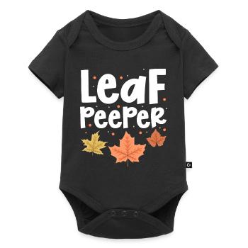 Leaf Peeper Peeping Autumn Fall Season Leaves - Baby Premium short-sleeve bodysuit - black - Front