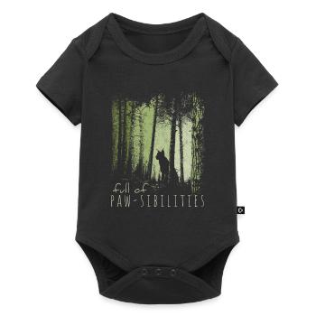 Plein de Pawsibilities ! Lynx Silhouette Wildcat - Body à manches courtes Premium Bébé - noir - Devant