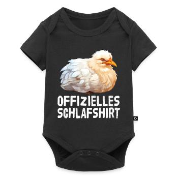 Chemise de couchage officielle Poulets - Body à manches courtes Premium Bébé - noir - Devant