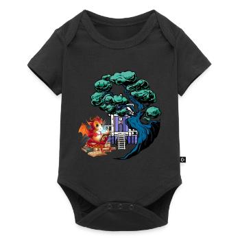 magic, dragon, dragon, mythical creature, fable, magic, child - Baby Premium short-sleeve bodysuit - black - Front
