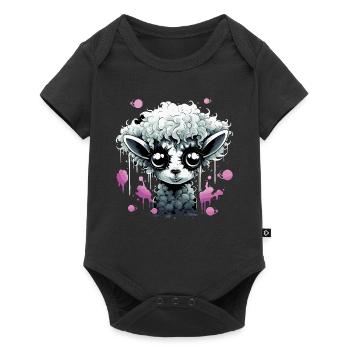 Funny Goth Sheep - Baby Premium short-sleeve bodysuit - black - Front