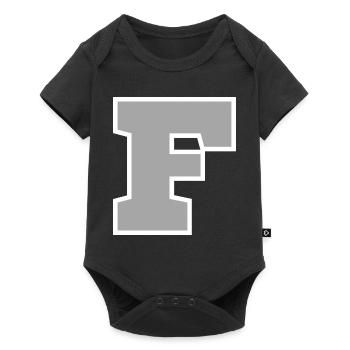 Lettre f sport - Body à manches courtes Premium Bébé - noir - Devant