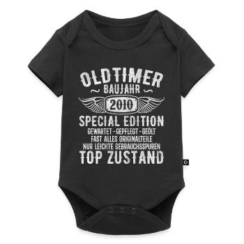 2010 Jahrgang Geburtstag Vintage Retro Geschenk - Baby Premium Kurzarmbody - Schwarz - Vorne