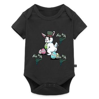 Easter eggs Easter festival Easter bunny rabbit child - Baby Premium short-sleeve bodysuit - black - Front