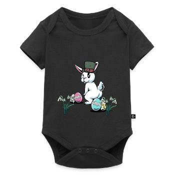 Easter Bunny Easter Easter Festival Easter Eggs Nest Child - Baby Premium short-sleeve bodysuit - black - Front