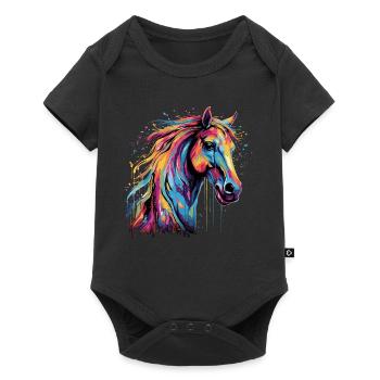 L’amour des chevaux - Body à manches courtes Premium Bébé - noir - Devant