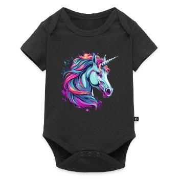 Licorne - Body à manches courtes Premium Bébé - noir - Devant