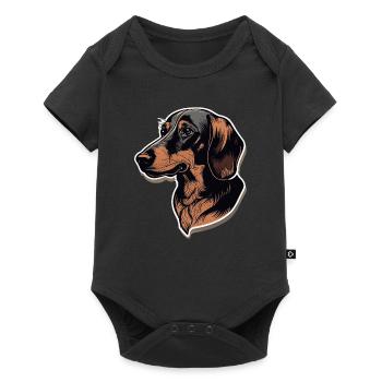 Dachshund - Baby Premium short-sleeve bodysuit - black - Front