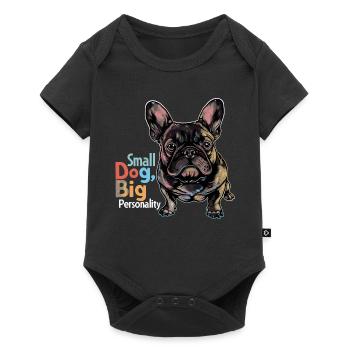Cute french bulldog - Baby Premium short-sleeve bodysuit - black - Front