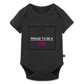 Fière d’être une fille grunge - Body à manches courtes Premium Bébé - noir - Devant