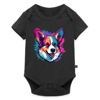 Corgi gallois - Body à manches courtes Premium Bébé - noir - Devant