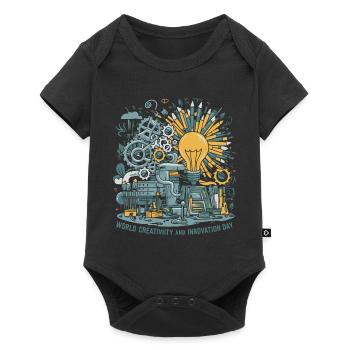 World Creativity and Innovation Day - Baby Premium Kurzarmbody - Schwarz - Vorne