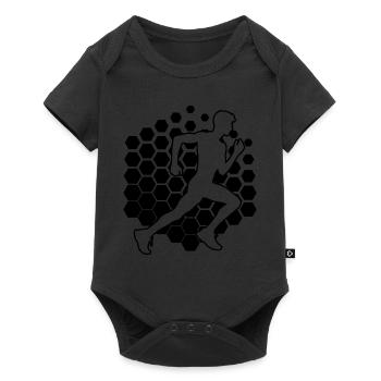Jogging de fitness pour femmes Jogging pour hommes - Body à manches courtes Premium Bébé - noir - Devant
