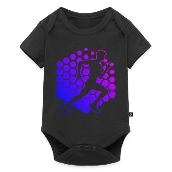 Course à pied, Jogging, Fitness, Course de fond - Body à manches courtes Premium Bébé - noir - Devant