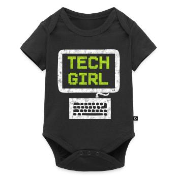 Tech Girl Computertechniker - Baby Premium Kurzarmbody - Schwarz - Vorne