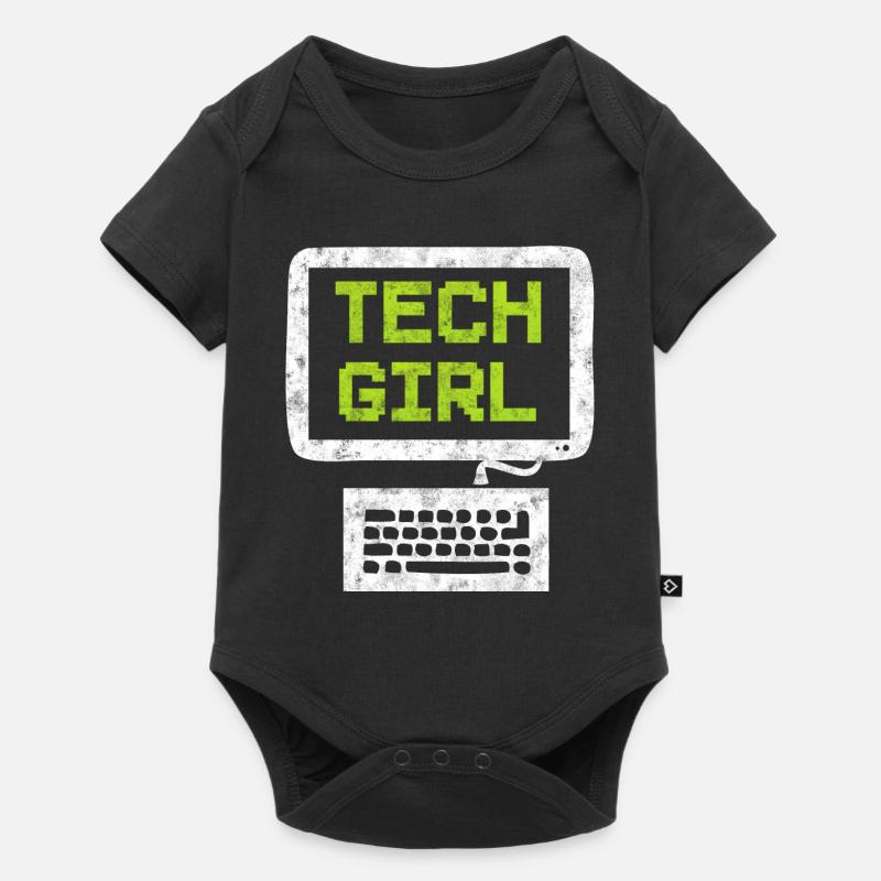 Tech Girl Computertechniker - Baby Premium Kurzarmbody - Schwarz