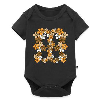 Floral Vine Floral Design Floral Blooming Flower - Baby Premium short-sleeve bodysuit - black - Front