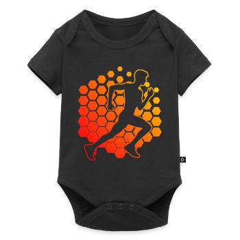 Running Men's Race Women's Fitness Jogging - Baby Premium short-sleeve bodysuit - black - Front