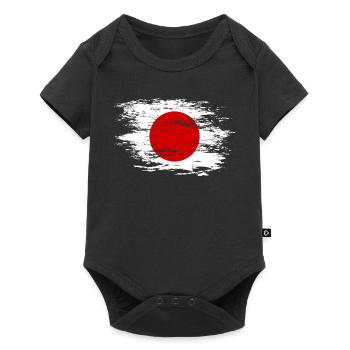 Japan flag used - Baby Premium short-sleeve bodysuit - black - Front