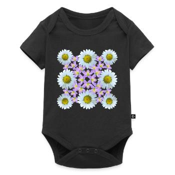 Motif Floral Fleur De Marguerite Fleur De Vigne Fleur - Body à manches courtes Premium Bébé - noir - Devant