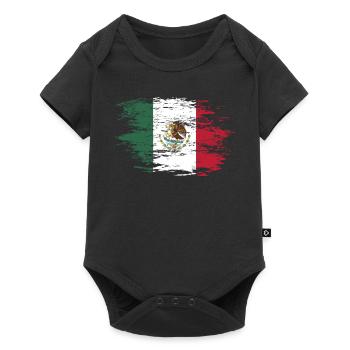 Drapeau mexicain utilisé - Body à manches courtes Premium Bébé - noir - Devant