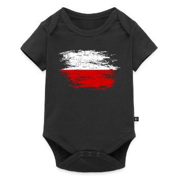 Poland flag used - Baby Premium short-sleeve bodysuit - black - Front