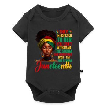 La tempête Juneteenth Mois de l’histoire des Noirs Africain - Body à manches courtes Premium Bébé - noir - Devant