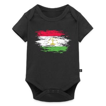 Tajikistan flag used - Baby Premium short-sleeve bodysuit - black - Front