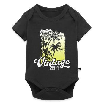 Cette légende est née en 2011 Anniversaire Rétro - Body à manches courtes Premium Bébé - noir - Devant