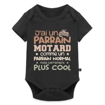 I have a biker godfather, motorcycle biker godfather gift - Baby Premium short-sleeve bodysuit - black - Front