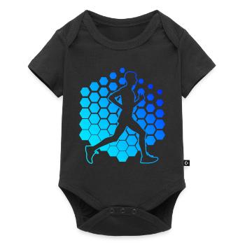 Fitness Homme Jogging Jogging Course à pied Femme - Body à manches courtes Premium Bébé - noir - Devant